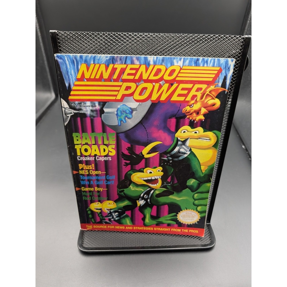 Nintendo Power Magazine Volume 25 Battle Toads June 1991 Super Spy Hunter Poster